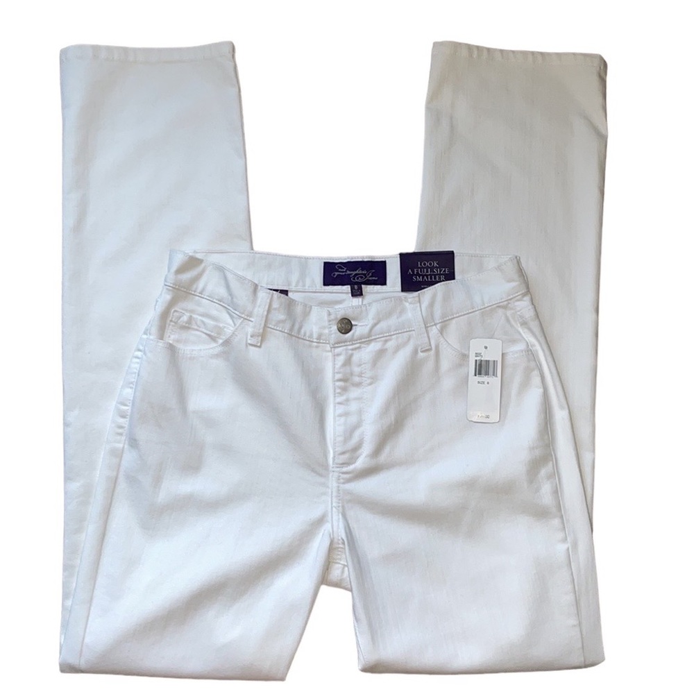 NYDJ White Straight Leg Jeans, NWT, Size 8